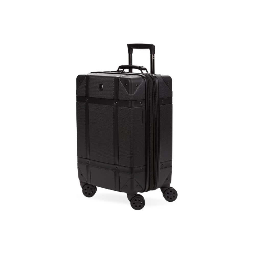 SwissGear 7739 Hardside Luggage Trunk with Spinner Wheels  Black  Carry-On 19-Inch-image-OPC-PGT9SG2-NEW