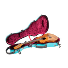 Crossrock Tenor-Ukulelenkoffer, passend f   r Ukulelen bis zu 27 Zoll | 100 % Fiberglas-Hartschale mit Markenriegeln, TSA-Schloss, Zubeh   rfach und
