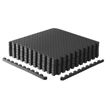 CAP Barbell 1-Inch Interlocking EVA Foam Exercise Puzzle Mats - 1 Pack | 24"""" x 24"""" x 1"""" | Diamond Pattern - Black