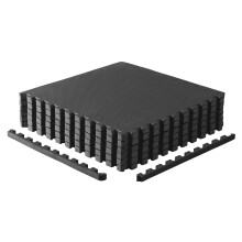 CAP Barbell 1-Inch Interlocking EVA Foam Exercise Puzzle Mats - 1 Pack | 24"""" x 24"""" x 1"""" | T Pattern - Black