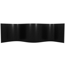 Pantalla ondulada de bamb    corta Red Lantern de 2 pies - Negra