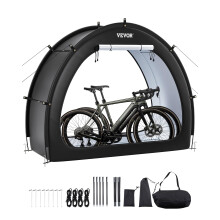 VEVOR Bike Storage Tent 1 to 2 Bikes Outdoor Spacious Bike Storage Tent with Ventilated Window Waterproof Fan-Shaped Bike Tent with High Strength F