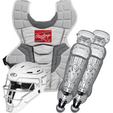 Rawlings | VELO 2.0 Catcher-Set | Baseball | Jugendliche bis 12 Jahre | Wei /Silber