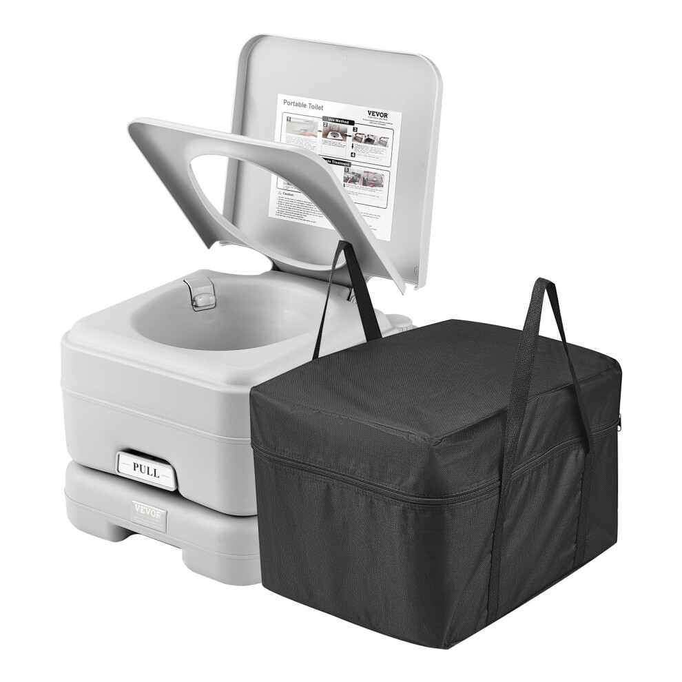 VEVOR Portable Toilet for Camping  RV Toilet  Cassette Toilet with 3.2 Gal  Push-Button Pressurized Flush Commode  Sealed Spill-proof  Travel Toilet f