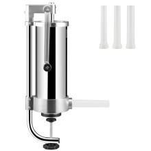 Insaccatrice per salsicce VEVOR da 5 libbre/3 litri in acciaio inossidabile, macchina per insaccatura verticale per carne, macchina da cucina con