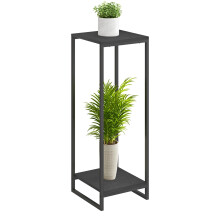 JEPRECO 46"""" Tall Plant Stand Indoor 3-Tier Modern Plant Shelf Corner Flower Pot Holder Organizer for Living Room Balcony Patio Garden (Black)