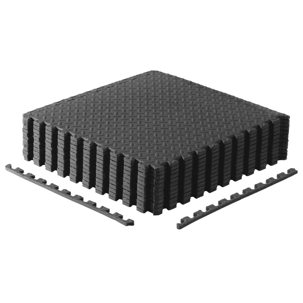 Photos - Gymnastic Mat CAP Barbell 1/2-Inch Interlocking EVA Foam Exercise Puzzle Mats - 2 Pack | 24"""" x 24"""" x 1/2"""" | Diamond Pattern - Bla