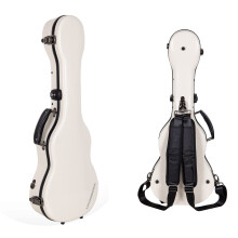 Crossrock Baritone Ukulele Case si adatta fino a 31 pollici | Hardshell in fibra di vetro al 100% con chiusura di blocco TSA Lock Accessorio e cinghi
