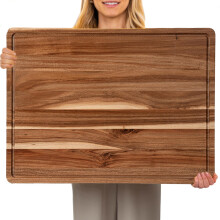 GaoMon 24 x 18 inch acacia snijplank voor keuken XXL extra grote charcuterie kaasplank serveerplank voedselbereidings- en serveerplanken snijplanken