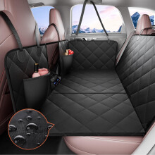 VEVOR Extensor de Asiento Trasero para Perros, Funda de Asiento de Coche para Mascotas de Fondo Duro