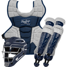 Rawlings | Velo 2.0 Baseball Catcher Set | NOCSAE-zertifiziert | Mittelstufe 12 15 Jahre | Marineblau/Wei