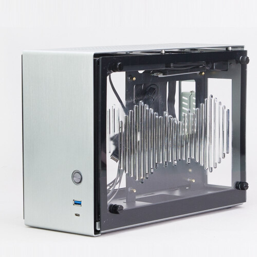 PC Mini Tower Behuizing - ZALMAN - M2 - Zilver - Mini-ITX - 2 interne bays - 1 ventilator 80mm