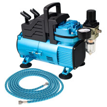 Zestaw aerografu Master Airbrush 1/5 HP Cool Runner z dwoma wentylatorami Model TC-420 - Profesjonalny jednotlokowy z 2 wentylatorami chlodzacymi Dlu