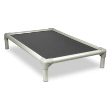 Kuranda Chewproof Bed - Almond PVC - 25"""" x 18"""" - Heavy Duty Vinyl - Smoke