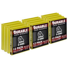 Samsill Duurzame 0,5 inch ringband gemaakt in de VS D-ringband FSC 100% gerecycled spaanplaat geel 12-pack