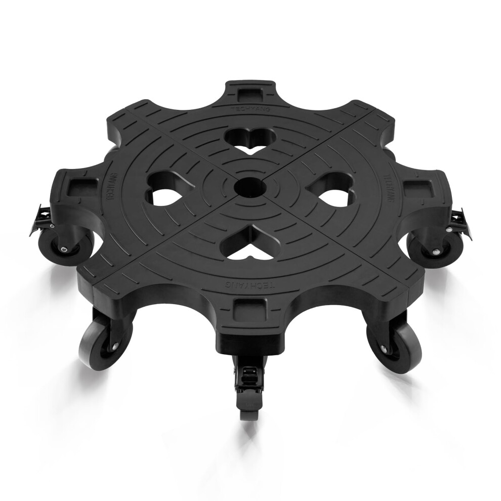 20 Zoll Pflanzenwagen Mit RäDern, 700 Pfund, Robuster Rollbarer PflanzenstäNder FüR Drinnen Und DraußEn Mit 3-Zoll-Rollen, Schwarzer Pflanzenwage-image