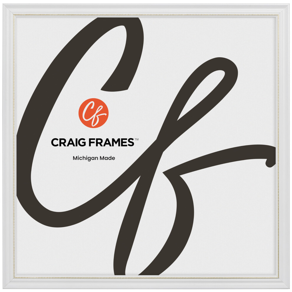 Cadre Photo Craig Frames 314WG Orn Blanc Et Dor 22 X 22 Pouces-image