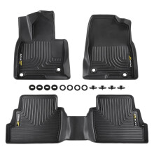 G-PLUS TPE Floor Mats Cargo Liners Compatible with Mazda CX-5 2017-2024 3PCS Floor Liners All Weather Full Cover Protection Black Front & 2nd Row Int