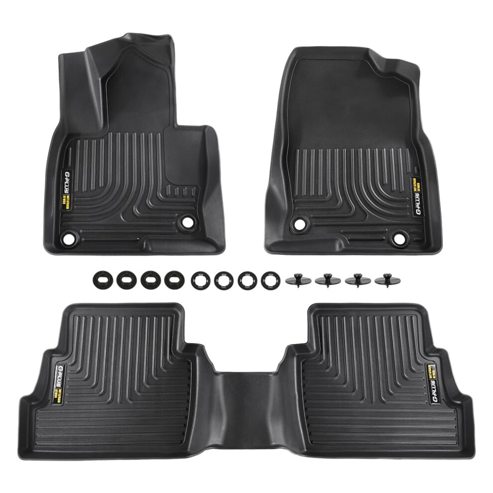 G-Plus Tpe Floor Mats Cargo Liners Compatible With Mazda Cx-5 2017-2024 3Pcs Floor Liners All Weather Full Cover Protection Front & 2Nd Row Inte Black 729149055176
