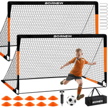 Gyerek focikapu hztji kszlethez - 2 szett 6x4 lb-os kisgyermek focihl edzfelszerels futballlabda Pop Up hordozhat focikszlet gyerekeknek s