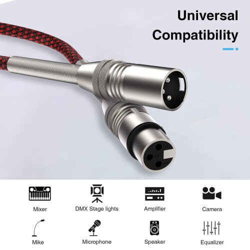 Ciwoda xlr Cable 25ft 10pack Multi-couleur en nylon lourd en nylon 2