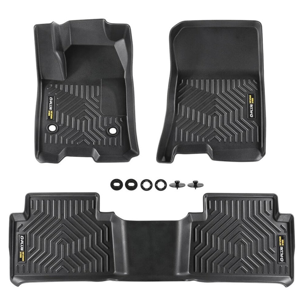 G-Plus Tpe Floor Mats Cargo Liners Compatible With 2023-2024 Chevy Colorado Crew Cab/Gmc Canyon Crew Cab 3Pcs Floor Liners All Weather Full Cover Prot 729149055473