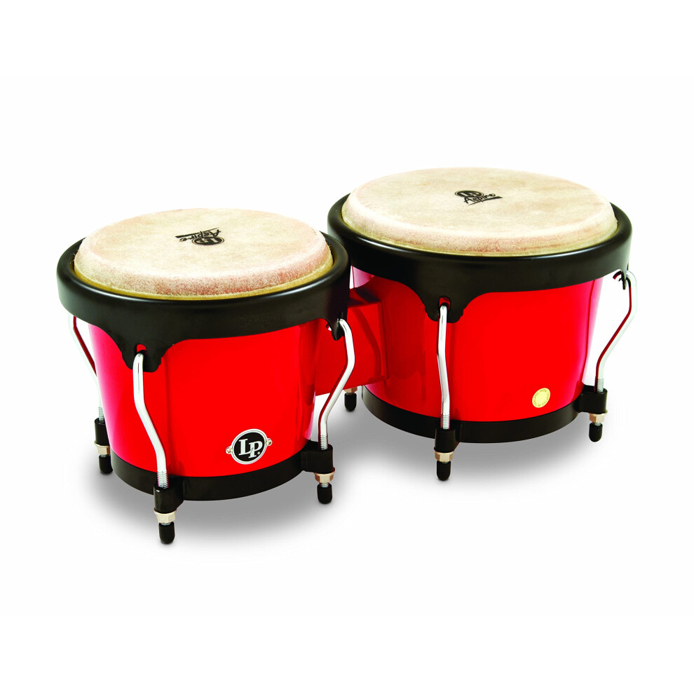 Latin Percussion LPA601F-RD LP Aspire Fiberglass Bongos - Red/Black