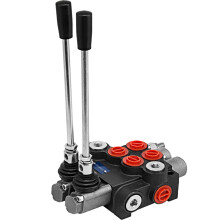 Vevor 2 Spool Hydraulic Directional Control Valve Double Acting Control Valve 13 GPM 3600 PSI SAE Port for Tractors Loaders Tanks Black