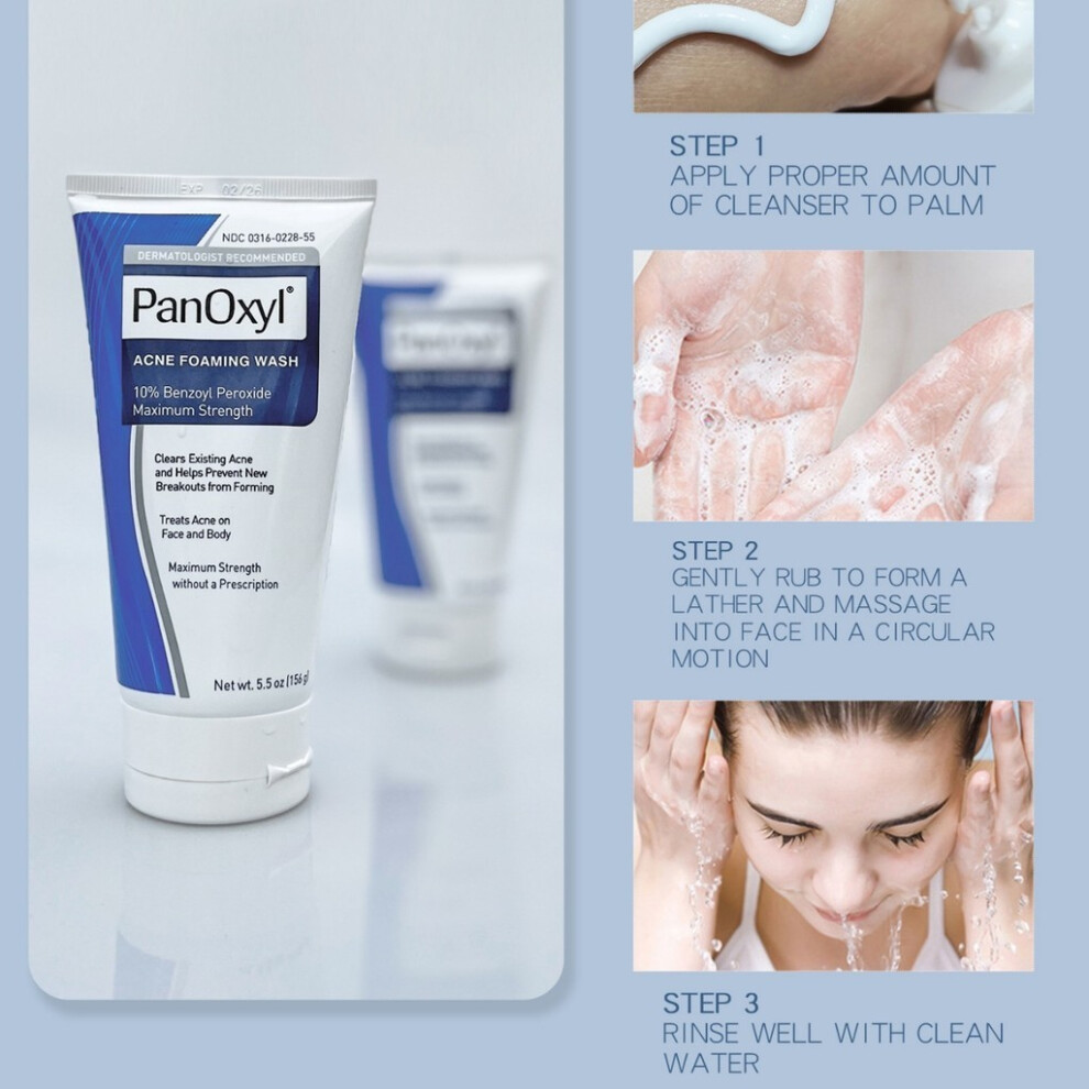 Foaming Acne Wash Face Body Facial Cleanser 10 Active Control Oil Ingredient