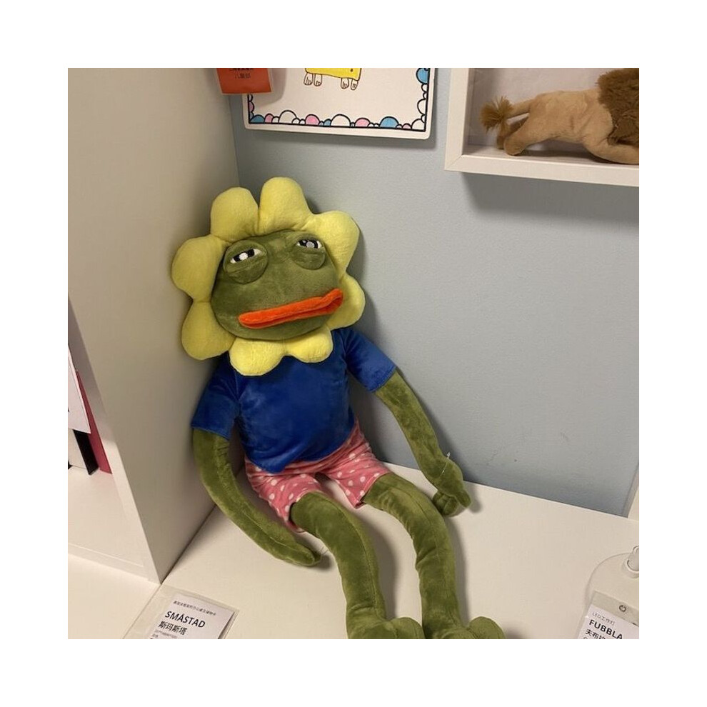 The Pepe Frog 80cm Plush Toy Sad Frog Stuffed Doll Lone Frog Toy Kid Plush