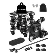 VEVOR Meubel Dolly, Max Laad 1200 lbs, Stevige Meubel Movers met 5 360 Rotatie Wielen, Carbon Stalen Paneel
