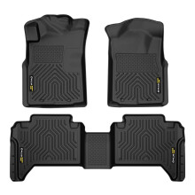 G-PLUS TPE vloermatten bagageruimtebekleding zwart compatibel met Toyota Tacoma Double Cab 2005-2015 alle weersomstandigheden volledige dekking besch