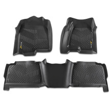 G-PLUS TPE-vloermatten compatibel met Chevy Silverado/GMC Sierra 1500 Crew Cab 1999-2006 3-delige bagageruimtebekleding Alle weersomstandigheden Voll