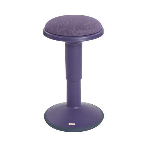 ECR4Kids Sitwell Wobble Stool with Cushion Adjustable Height Active Seating Eggplant