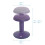 ECR4Kids Sitwell Wobble Stool with Cushion Adjustable Height Active Seating Eggplant 2