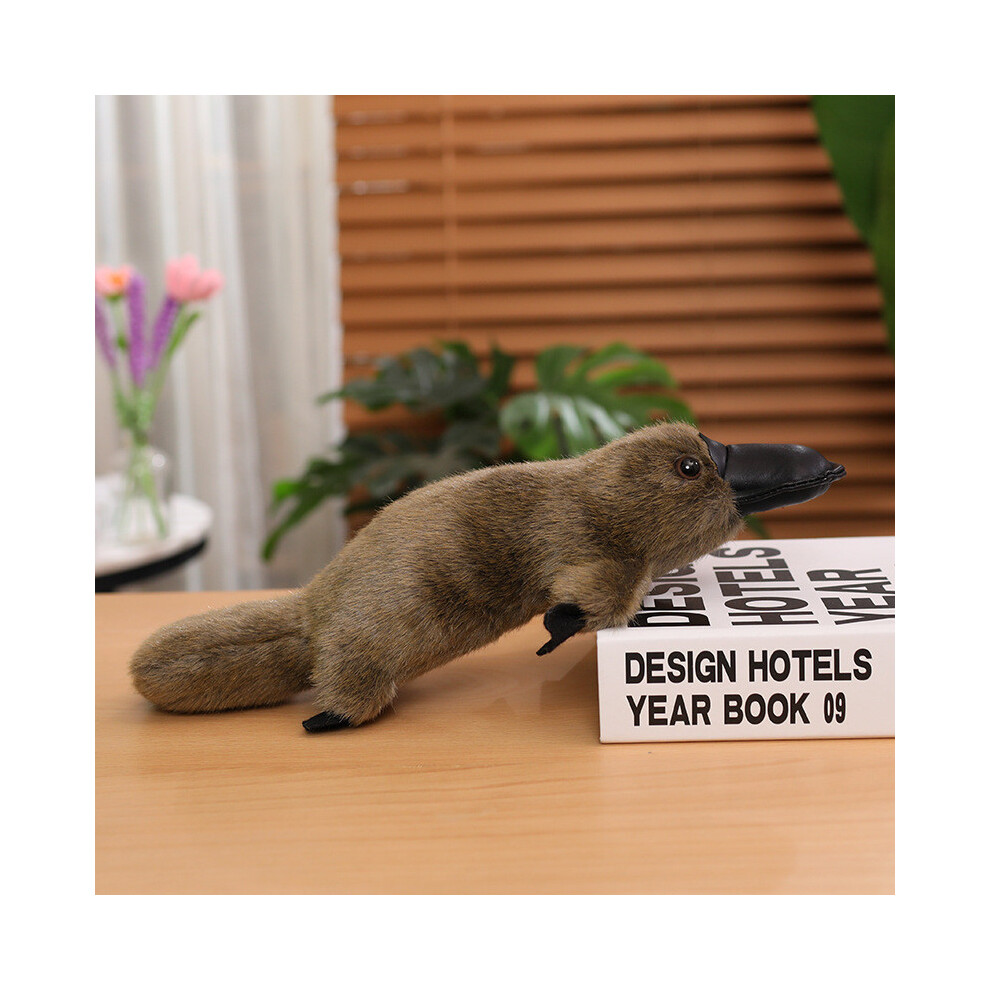 (Gray, 35cm) Duckbilled Platypus Snuggly Plush Toy With Soft Filling Ideal For Children Of Ages All