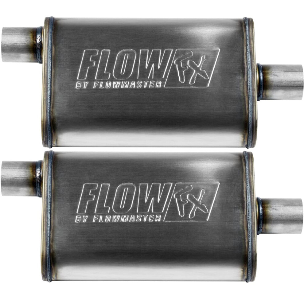 Flowmaster Flowfx Muffler 409S (2 Pack) 2.25 Offset In/ 2.25 Center Out - Moderate Sound 675505442954