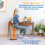ECR4Kids Sitwell Wobble Stool with Cushion Adjustable Height Active Seating Orange 3