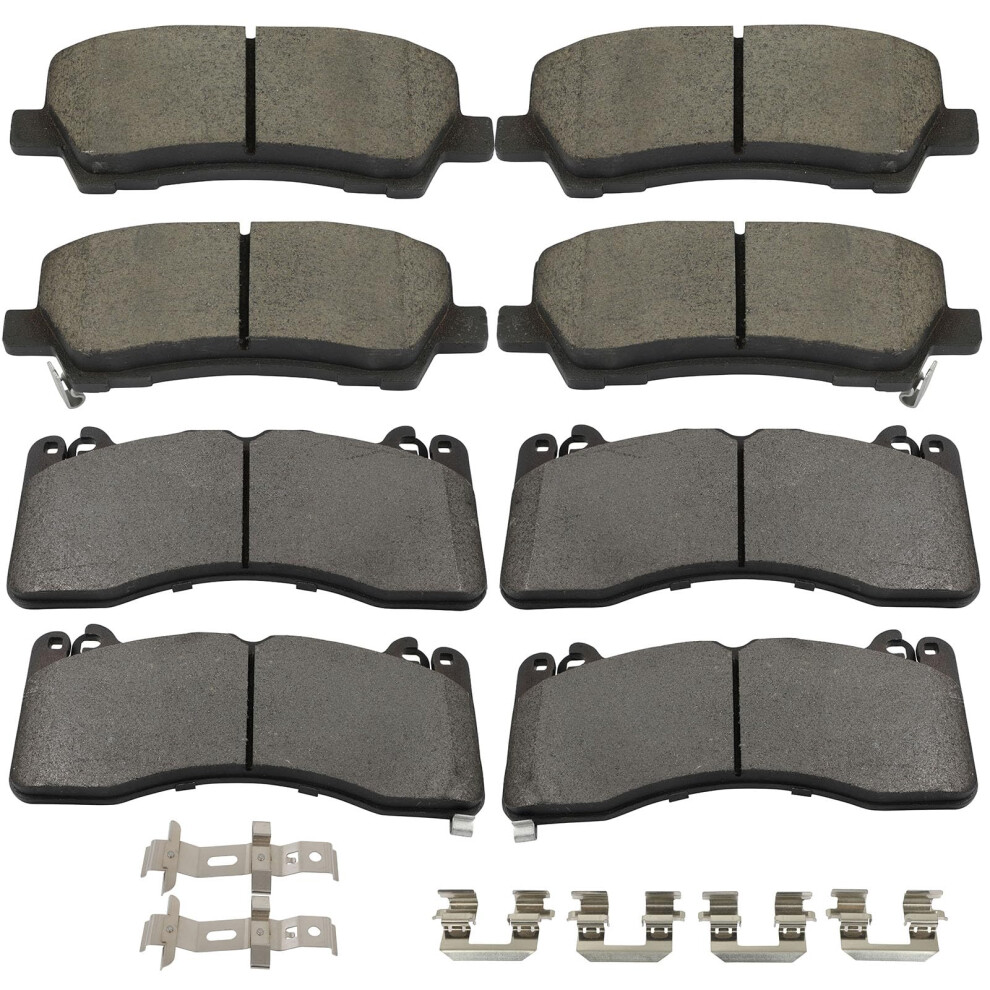 Scitoo D1793 D1792 Front Metal & Rear Ceramic Brake Pads Sets W/Hardware Replacement For Ford For Mustang 2022 198519877807