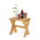 Table d'appoint d'ext   rieur Furinno Tioman avec support     fleurs en bois de pin 4