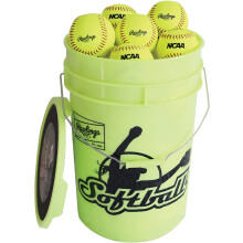 Rawlings | Pelotas de s   ftbol de lanzamiento r   pido NC12BB y cubo | 12"" | 18 unidades