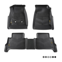 G-PLUS TPE-vloermatten Cargo Liners Compatibel met Chevy Colorado Crew Cab 2015-2022/Fit GMC Canyon Crew Cab 2015-2022 Alle weersomstandigheden Volle