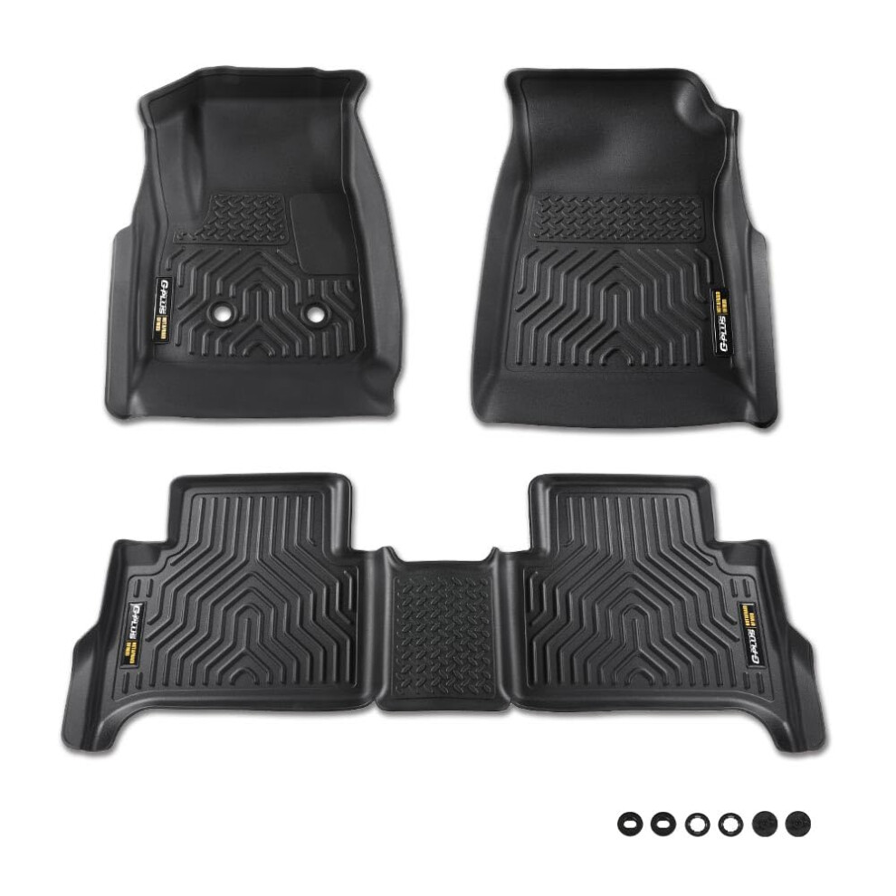 G-Plus Tpe Floor Mats Cargo Liners Compatible With Chevy Colorado Crew Cab 2015-2022/Fit Gmc Canyon Crew Cab 2015-2022 All Weather Full Cover Protecti 729149055411
