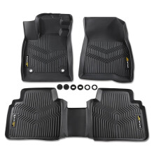 G-PLUS Floor Mats Compatible with Honda Accord 2023-2024 All Weather Full Cover Protection Front & 2nd Row Floor Liner Cargo Liners TPE Black
