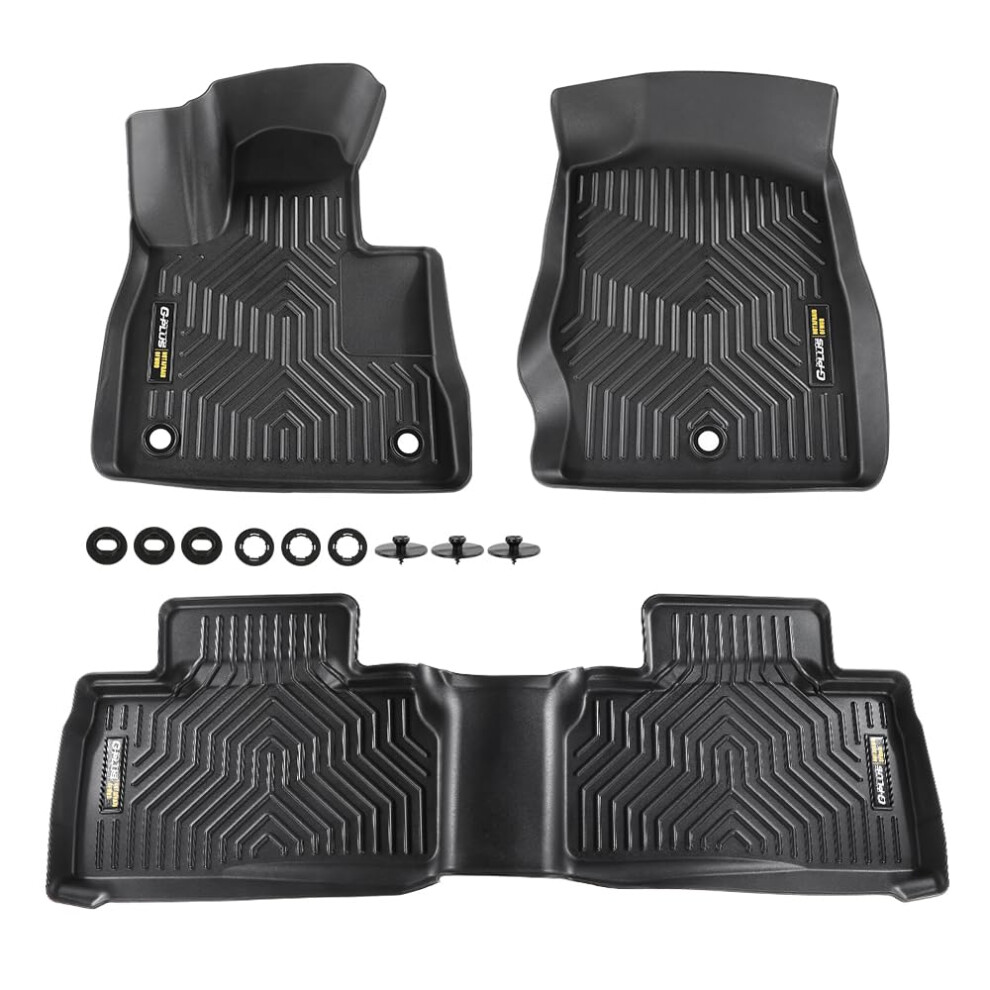 G-Plus Tpe Floor Mats Cargo Liners Compatible With Ford Explorer 2020 2021 2022 2023 2024 2025 1St & 2Nd Row 3Pcs Floor Liner All Weather Ful Black 729149054926