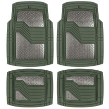 CAT DiamondShield rubberen vloermatten voor auto's, vrachtwagens, SUV's - bescherming tegen alle weersomstandigheden voor- en achterset Hielkussen en