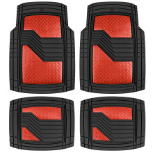 CAT DiamondShield rubberen vloermatten voor auto's, vrachtwagens, SUV's - bescherming tegen alle weersomstandigheden voor- en achterset met hielkusse