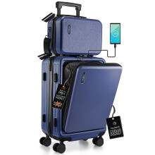 TRAVELARIM 22 Zoll Handgepck 22x14x9 Von der Fluggesellschaft zugelassener Handgepckkoffer mit Rollen Hartschalen-Handgepck Robustes Handgepck Ma