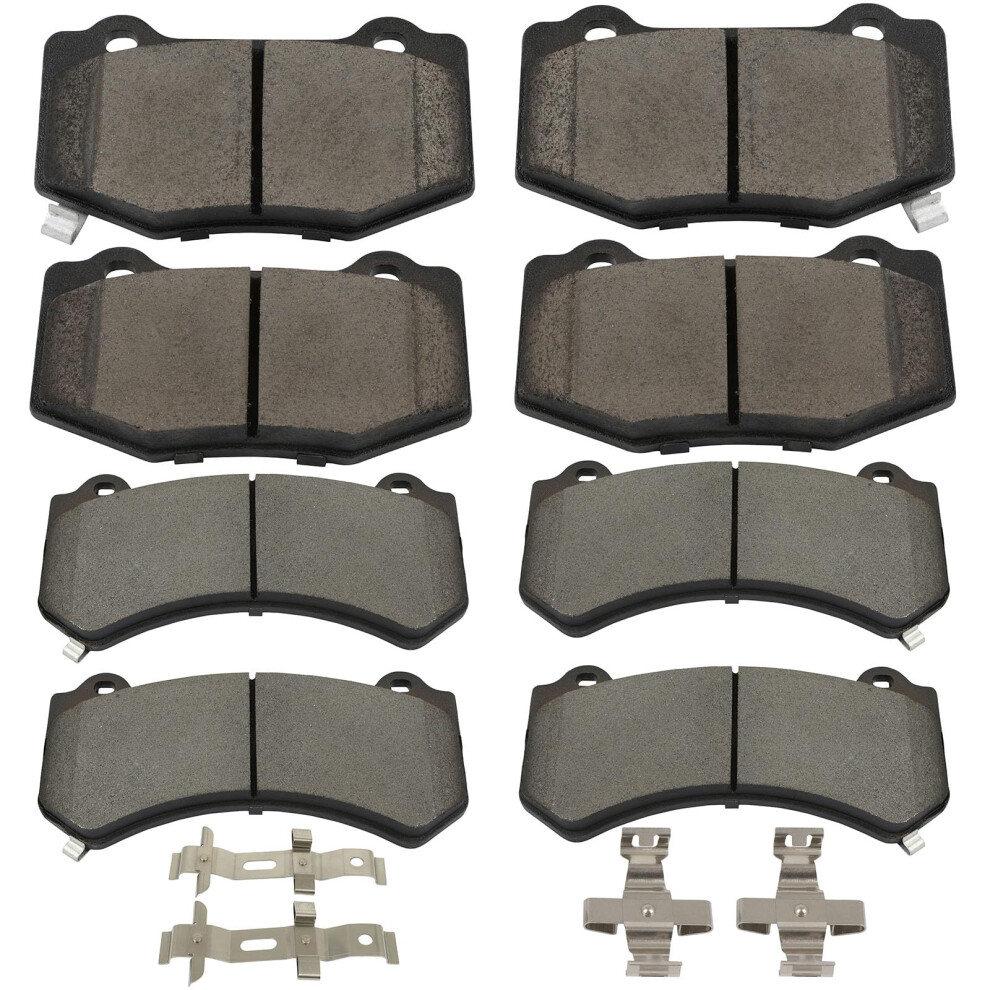 Scitoo D1405 D1718 Front Metal & Rear Ceramic Brake Pads Sets W/Hardware Replacement For Cadillac For Ats 2016-2019 For Chevrolet For Camaro 2019-2020 198519877838