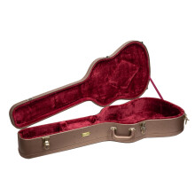 Case di chitarra classica in legno Crossrock per 4/4 di nylon-string | Finitura marrone cioccolato Burgundy Velvet Interior Lock - Serie designer